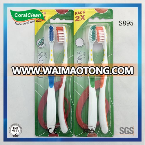 Three Component Tongue Cleaner Soft DuPont Bristles Toothbrush