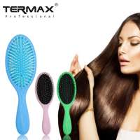 Custom Logo Plastic Paddle Air Cushion Massage Fast Straightener Hair Brush Comb Dry Wet Magic Anti Static Ionic Hairbrush