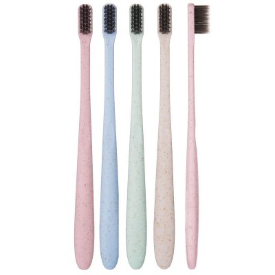 Biodegradable Wheat Straw Toothbrush for home/hotel use