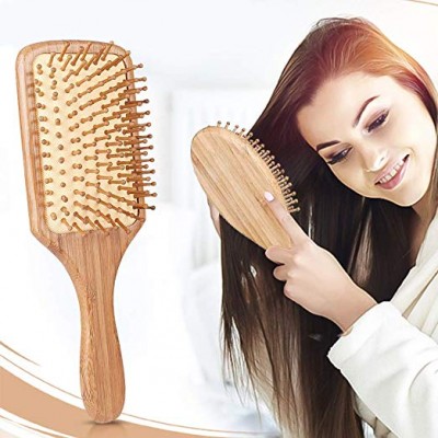 Bamboo Bristles Pin Massage brush Scalp For Healthy Hair